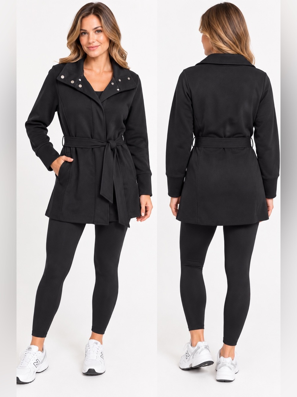 🖤 NWOT Varley Anset DoubleSoft® Belted Jacket Black Size Medium | MSRP $158 ✨